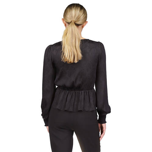 'Long Sleeve Wrap Top' pour Femmes