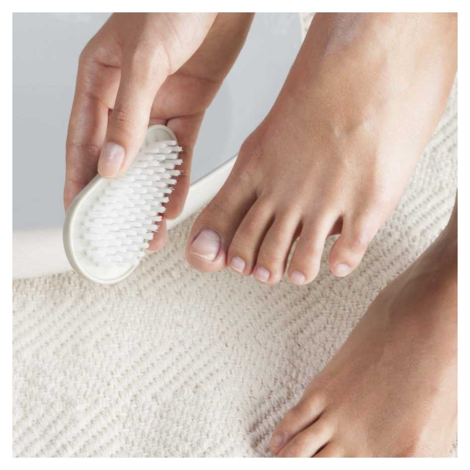 'Double' Nail Brush - Grey