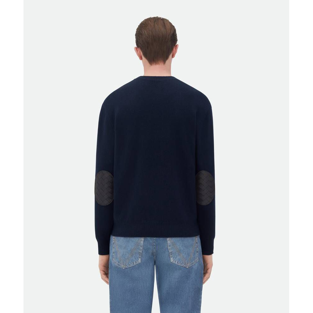 'Intrecciato Patches' Kaschmirpullover für Herren