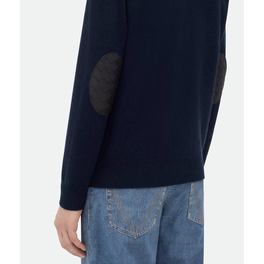 'Intrecciato Patches' Kaschmirpullover für Herren
