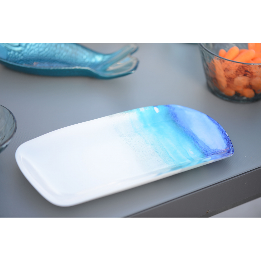Rechteckiges Tablett Ozean