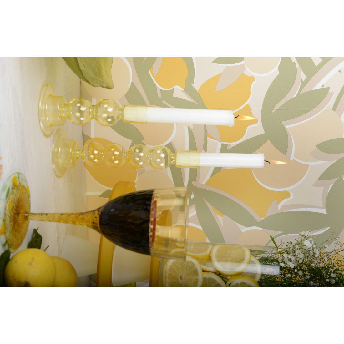 Set mit 6 Zitronen-Untersetzern