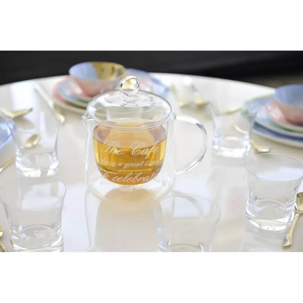 Double-Wall Teapot With Inscription