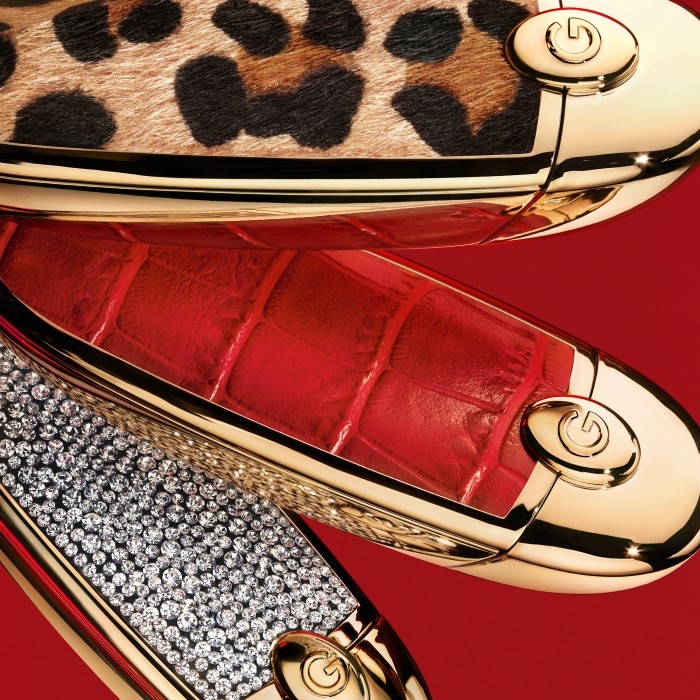 Etui rouge à lèvres + Miroir 'Rouge G' - Le Marbre