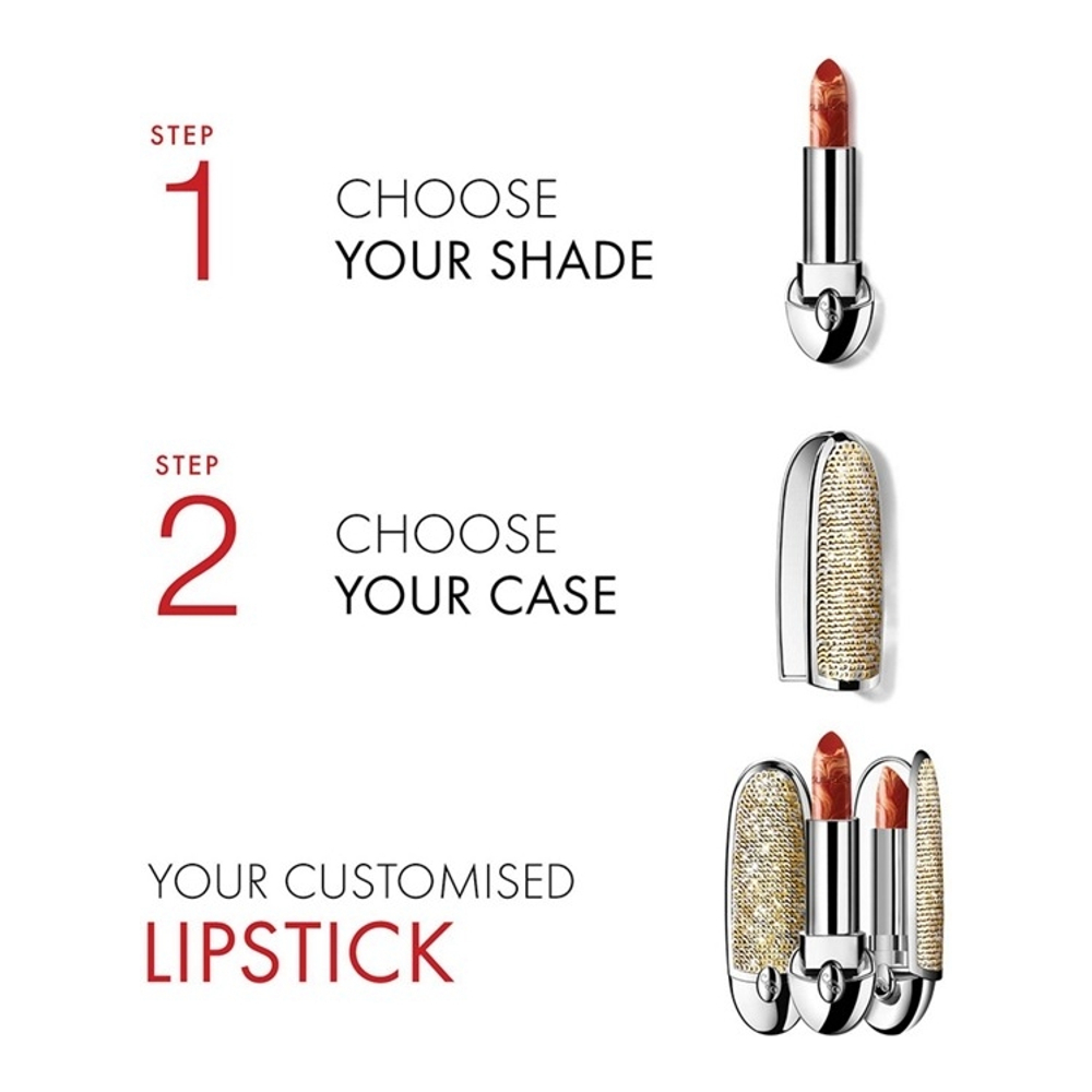 Etui rouge à lèvres + Miroir 'Rouge G' - Gold Silver