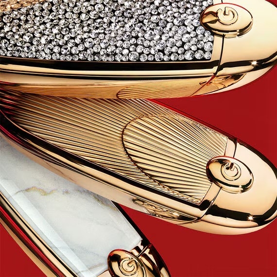 Etui rouge à lèvres + Miroir 'Rouge G' - Le Strassé