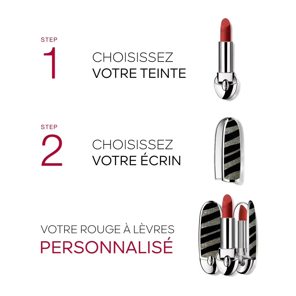 Etui rouge à lèvres + Miroir 'Rouge G' - Glittery Tiger