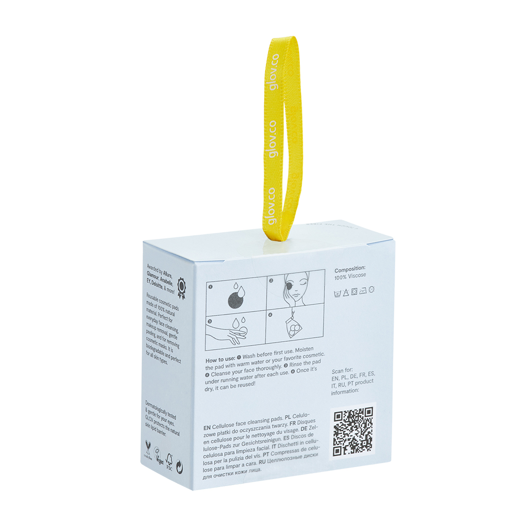 Glov® Éponges Compressées Pour Le Visage En Cellulose – Lot De 3 | Yellow