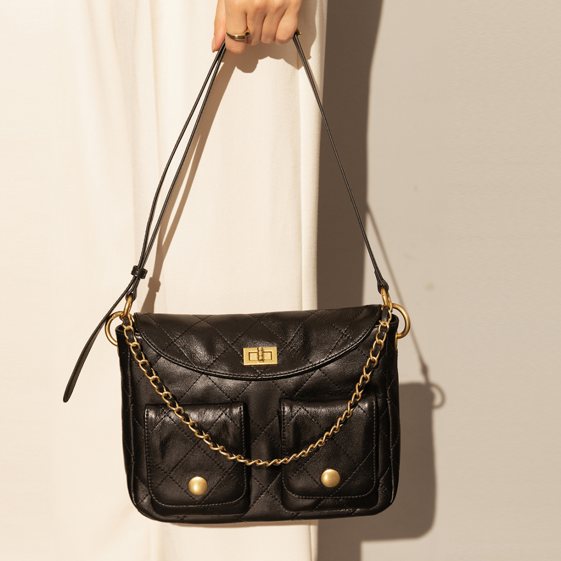 Sac à main 'Double Top Handle with Detachable Shoulder Straps' pour Femmes