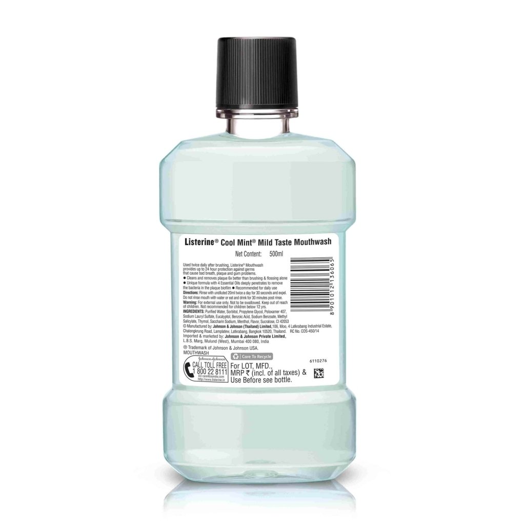 'Cool Mint Mild Taste' Mouthwash - 500 ml