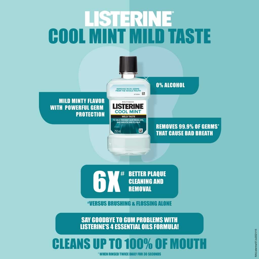'Cool Mint Mild Taste' Mouthwash - 500 ml