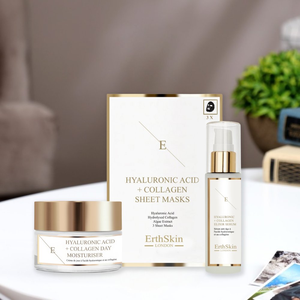 'Hyaluronic Acid & Collagen' Anti-Aging-Pflegeset - 3 Stücke