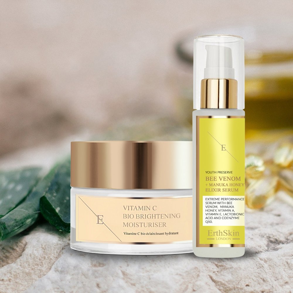 'Vitamin C + Bee Venom + Manuka Honey' Anti-Aging-Pflegeset - 2 Stücke