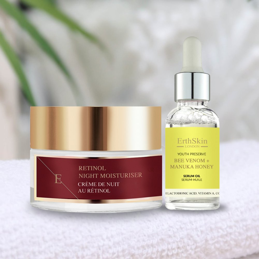 'Retinol + Bee Venom + Manuka Honey' Anti-Aging-Pflegeset - 2 Stücke