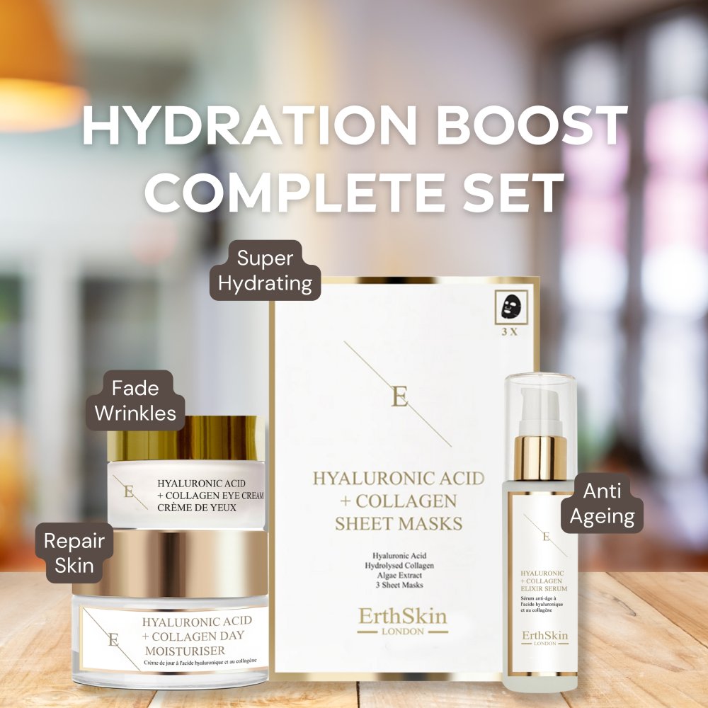 'Hyaluronic Acid + Collagen' Anti-Aging-Pflegeset - 4 Stücke