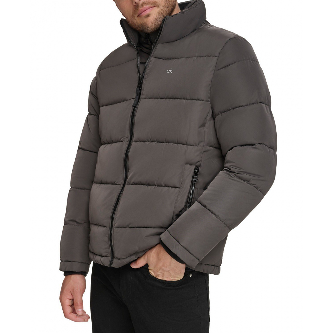 Manteau matelassé 'Puffer With Set In Bib Detail' pour Hommes
