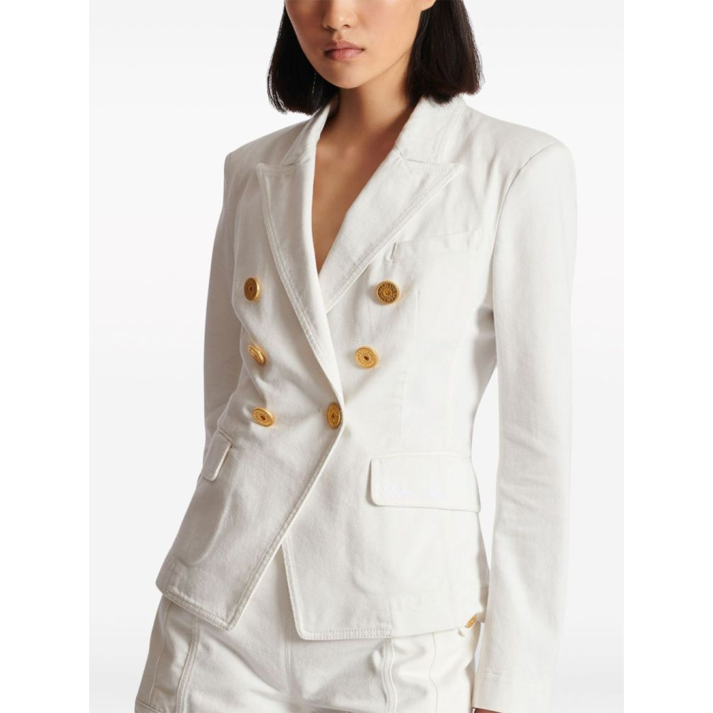 '6-Button Double-Breasted Denim' Klassischer Blazer für Damen