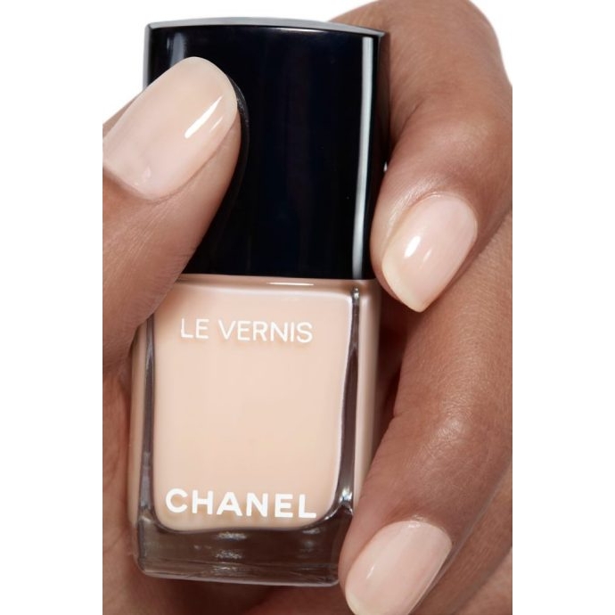 white nail polish  Nail polish White nail designs Chanel nails