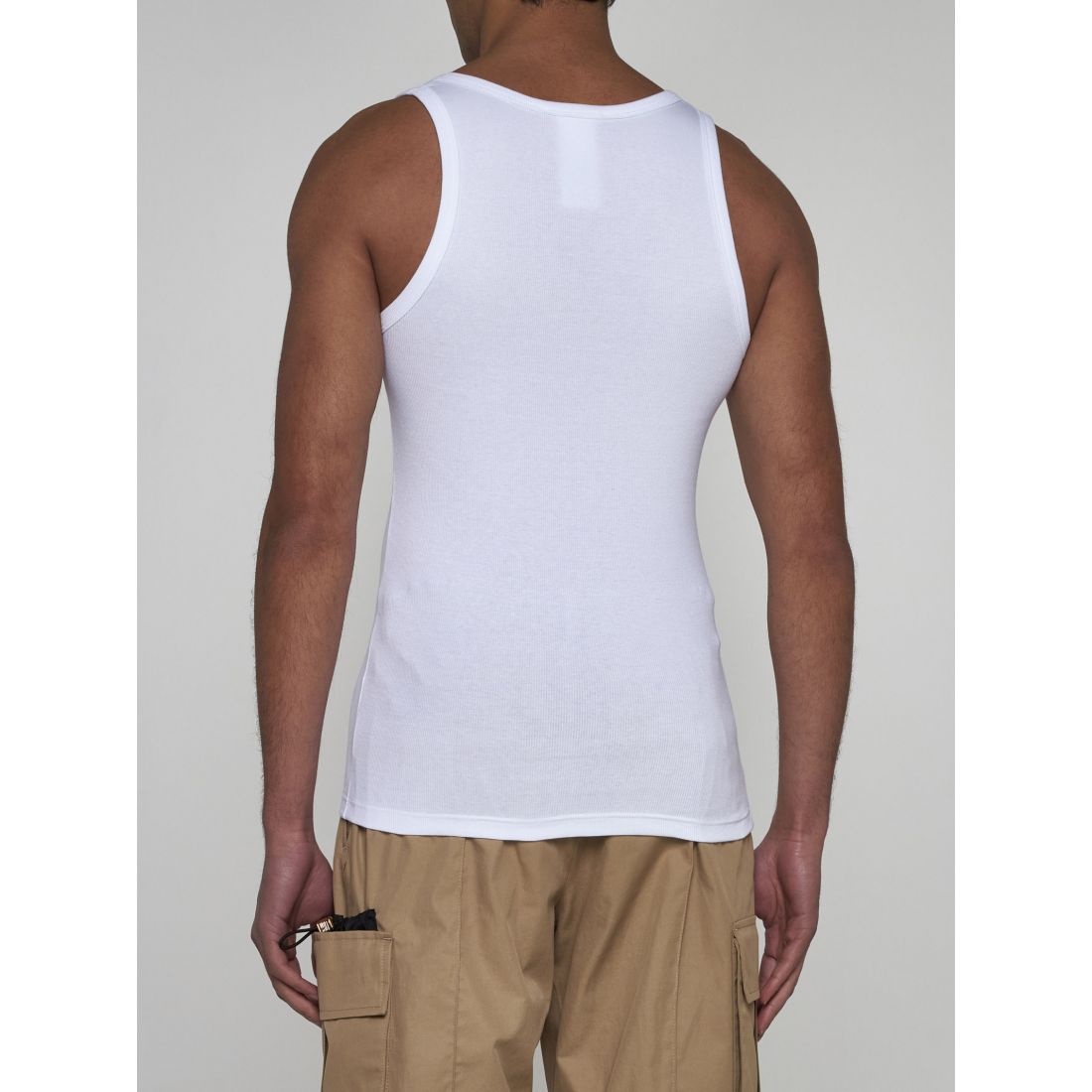 Débardeur 'Logo Embroidered Ribbed' pour Hommes