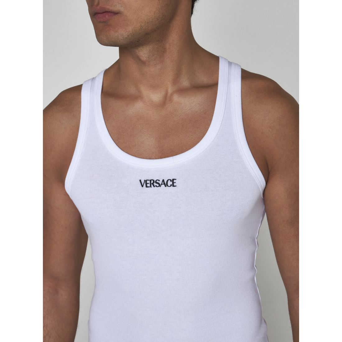 Débardeur 'Logo Embroidered Ribbed' pour Hommes