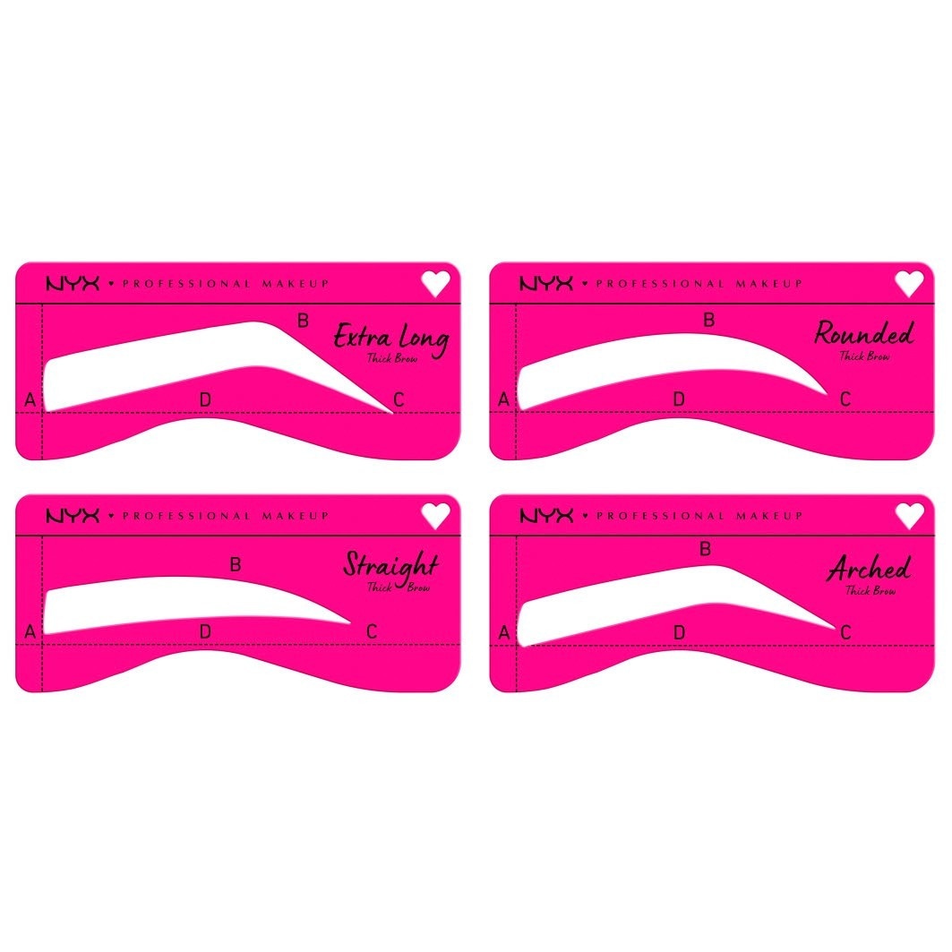 Pochoirs à sourcils 'Zero To Brow' - 02 Thick Brown 4 Pièces