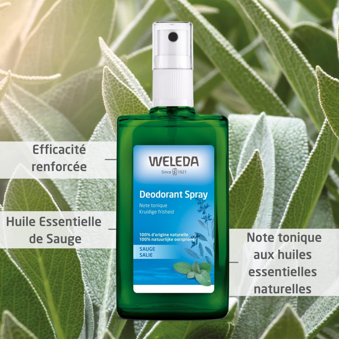 'Déodorant Spray à La Sauge DUO' - 100 ml, 2 Pièces