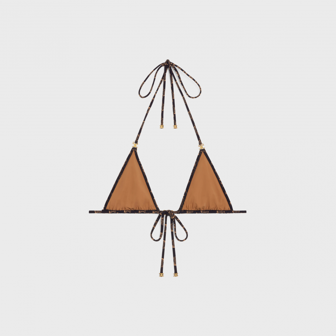 Women's 'Triangle Monogram Matte' Bikini Top