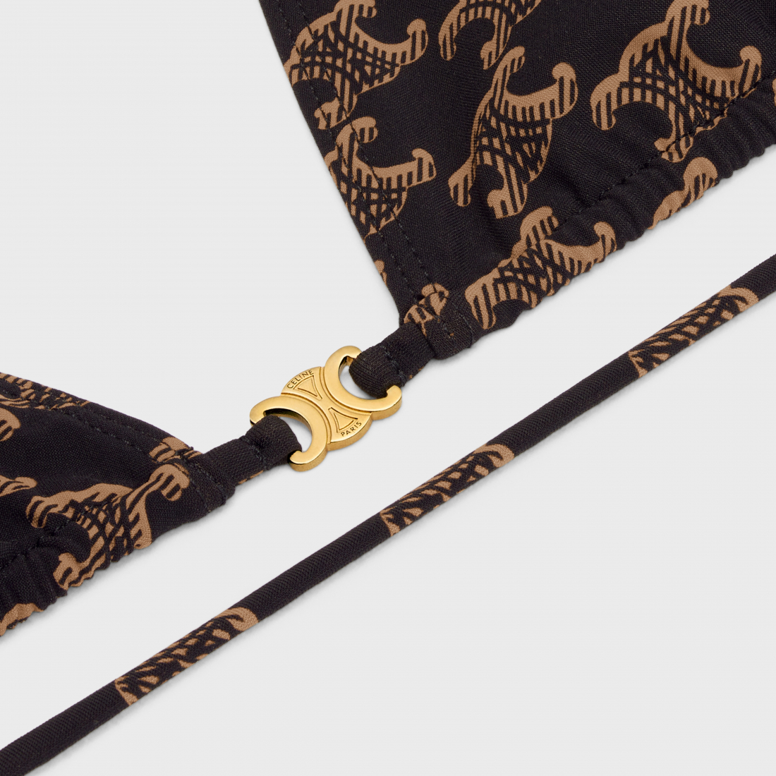 Women's 'Triangle Monogram Matte' Bikini Top