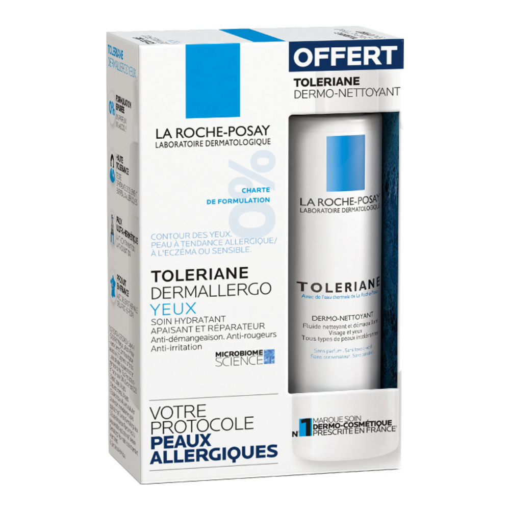 Coffret Toleriane Dermallergo Yeux - 40ml + Toleriane Dermo-Nettoyant - 50ml - 2 Pièces