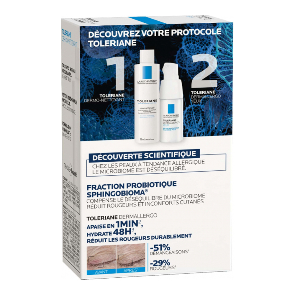 Coffret Toleriane Dermallergo Yeux - 40ml + Toleriane Dermo-Nettoyant - 50ml - 2 Pièces