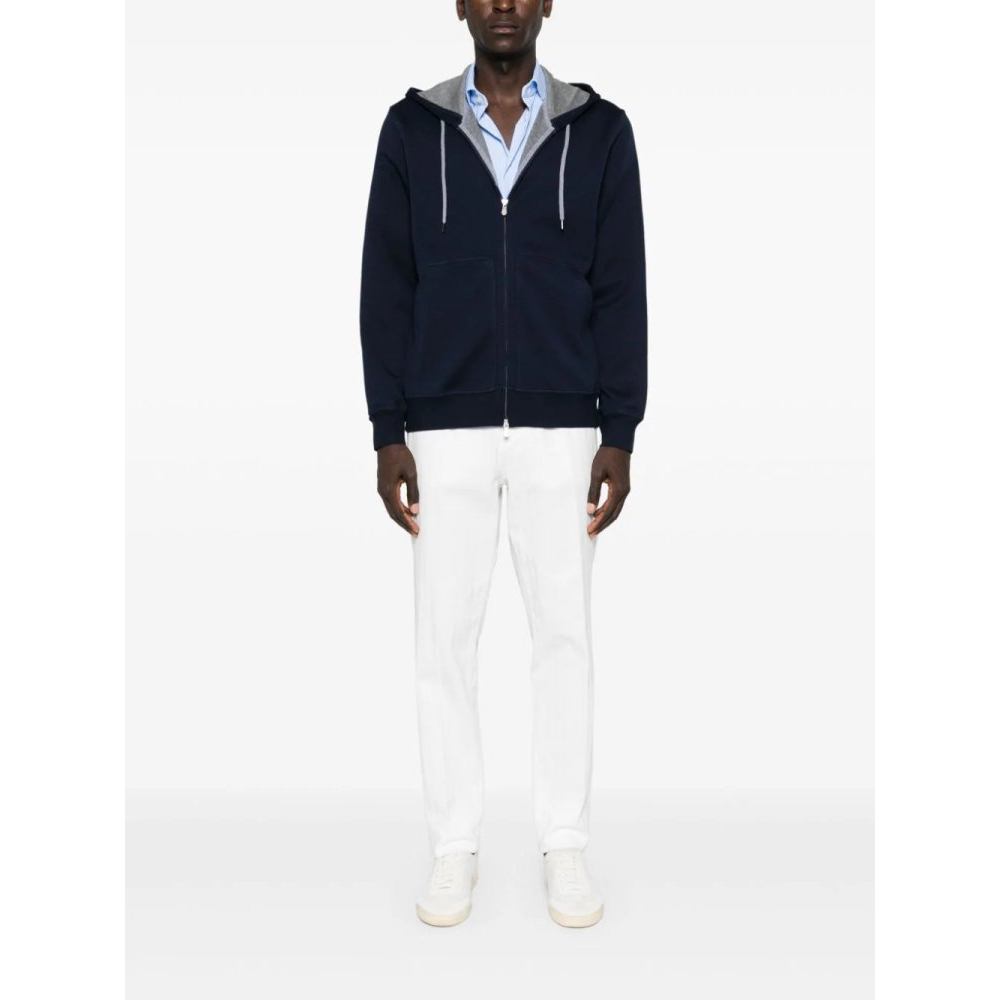 Men's 'Mélange-Effect Zipped' Hoodie