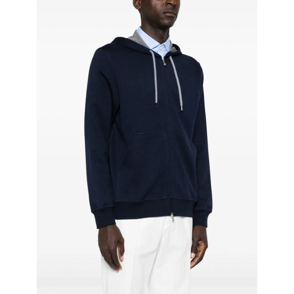 Men's 'Mélange-Effect Zipped' Hoodie