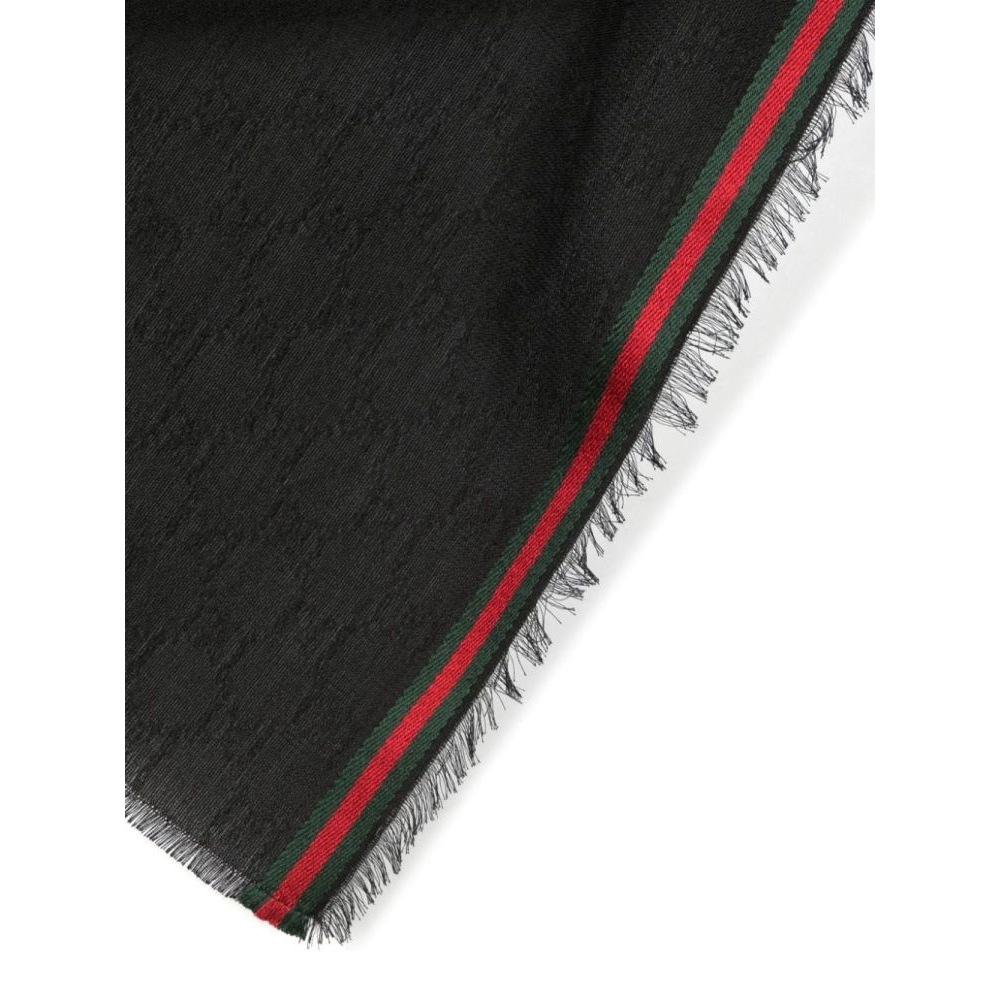 Foulard en soie 'Web-Stripe Frayed' pour Hommes