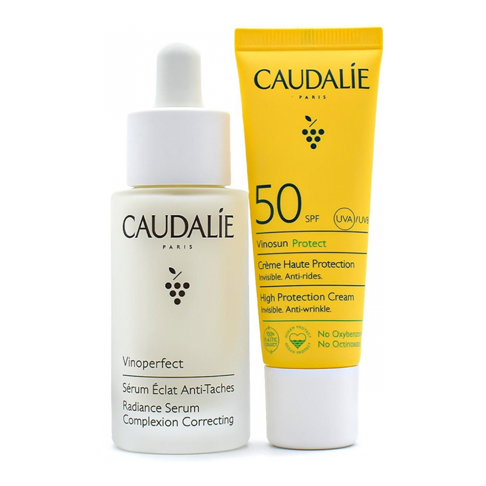 'Vinoperfect Dark Spot Brightening Serum + Sunscreen SPF 50' SkinCare Set - 2 Pieces