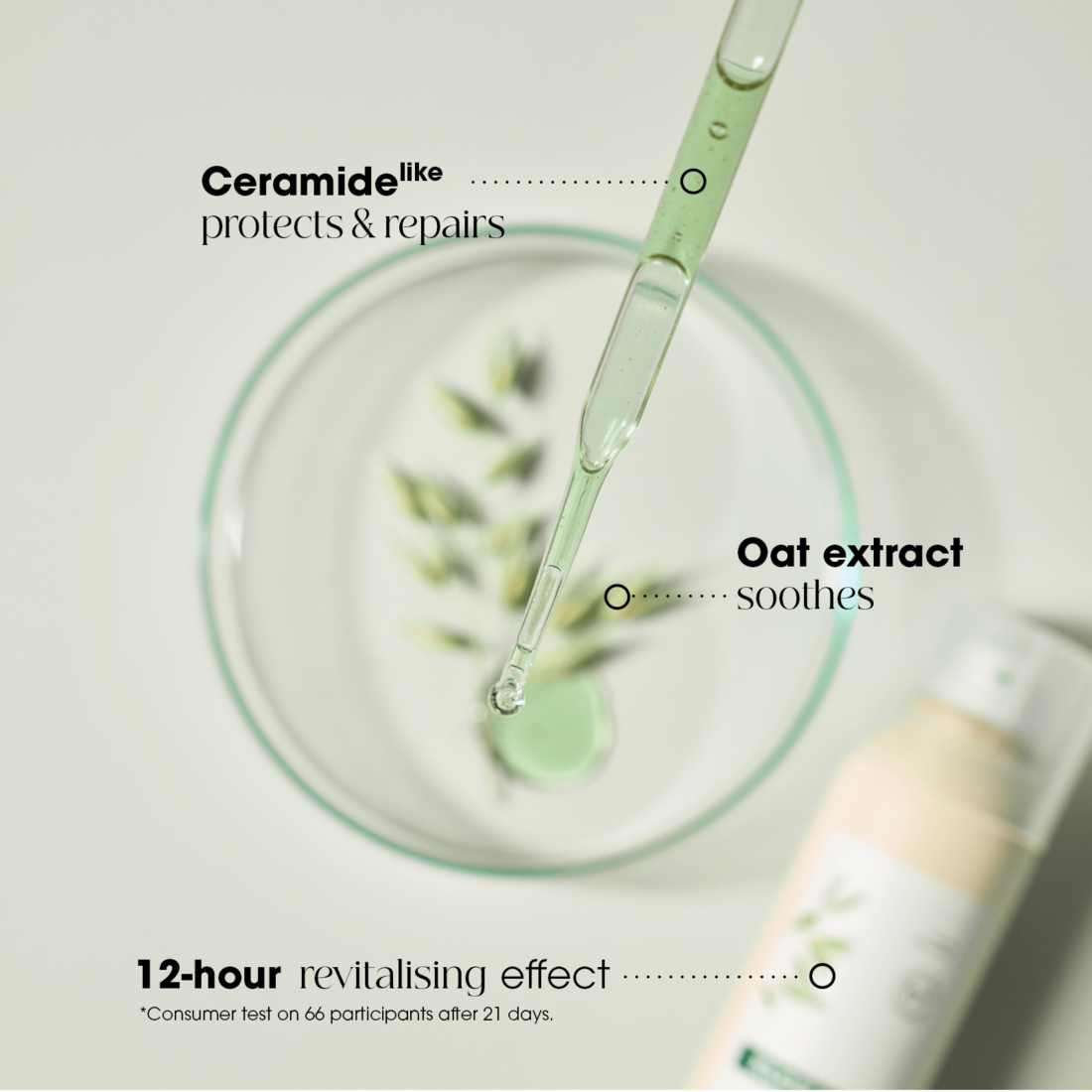 Shampoing Sec Extra-Doux à L'Avoine Et Ceramide - 250 ml