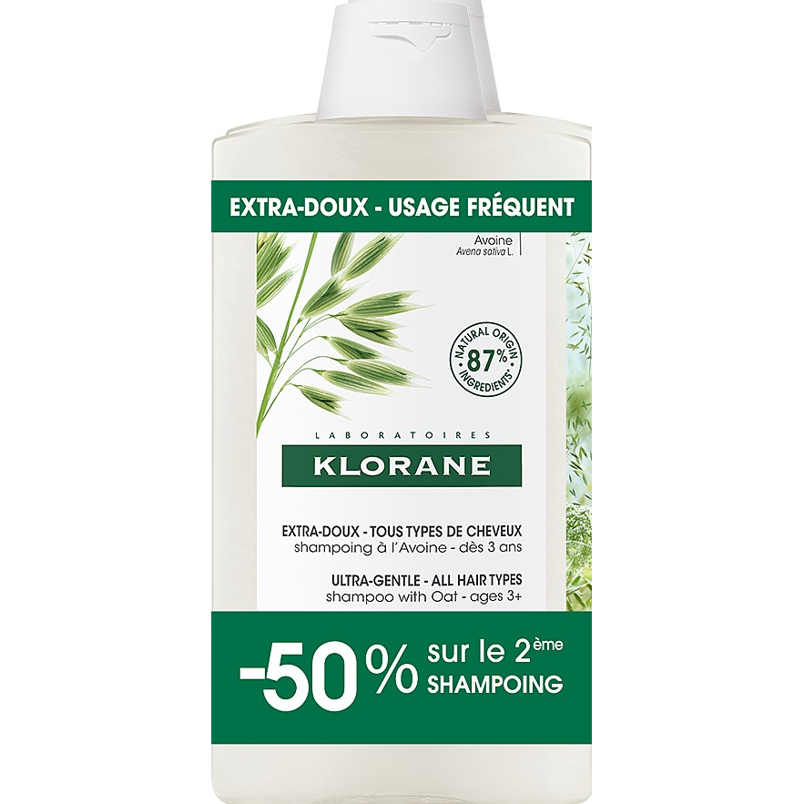 Shampoing à L'Avoine - 400 ml, 2 Pièces