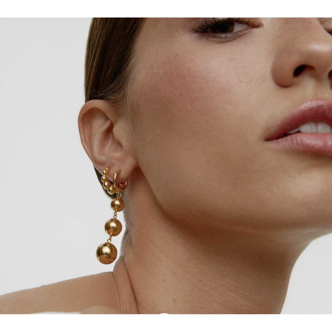 Women's 'Polished Ball Drop Layered' Earrings