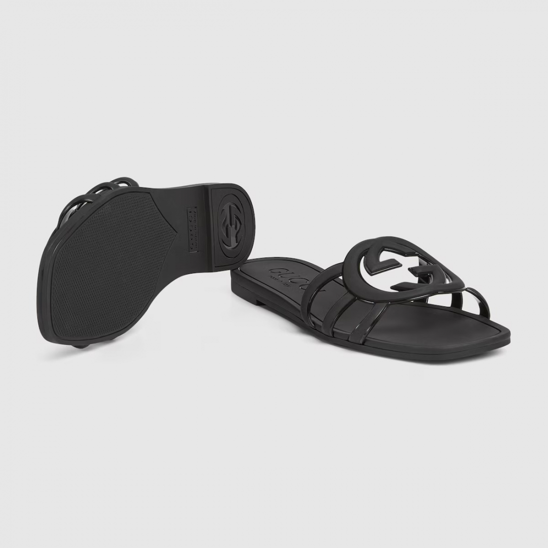 'Interlocking G' Flache Sandalen für Damen