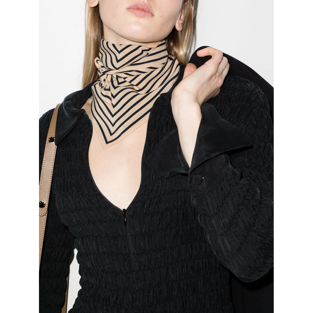 Foulard en soie 'Geometric Monogram Print' pour Femmes