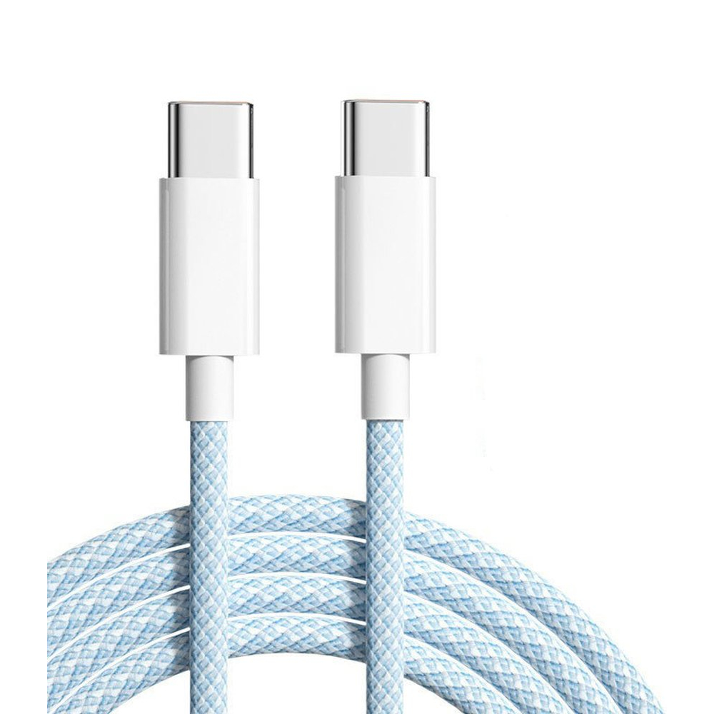 Pack of 3 blue USB-C to USB-C cables - 1m/2m/3m