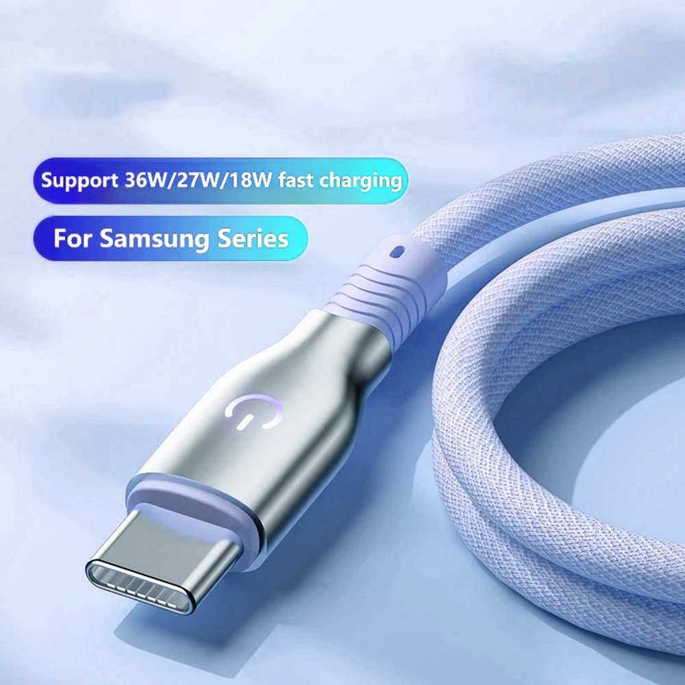 36W USB to USB-C Cable

- Fast charging - 1.2m - Blue