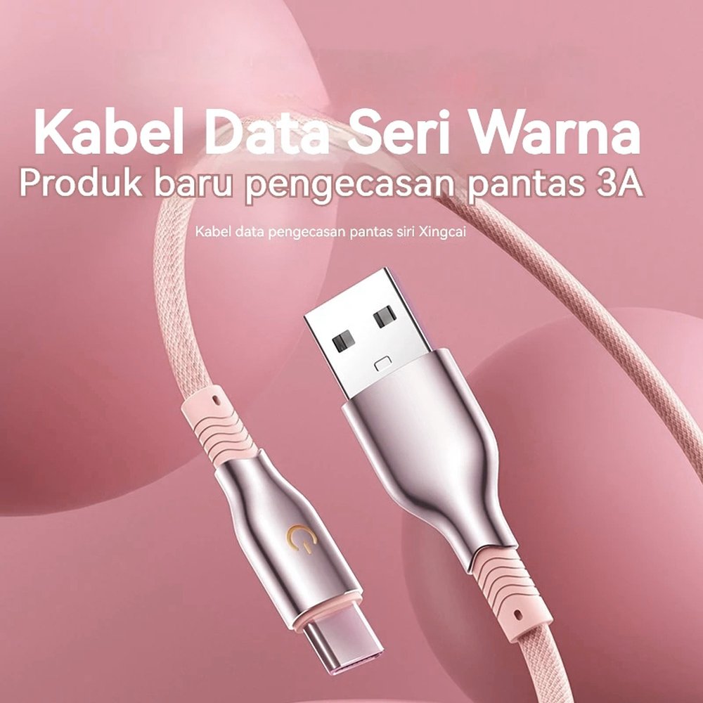 USB to USB-C cable 36w
- fast charge - 1.2m - Pink