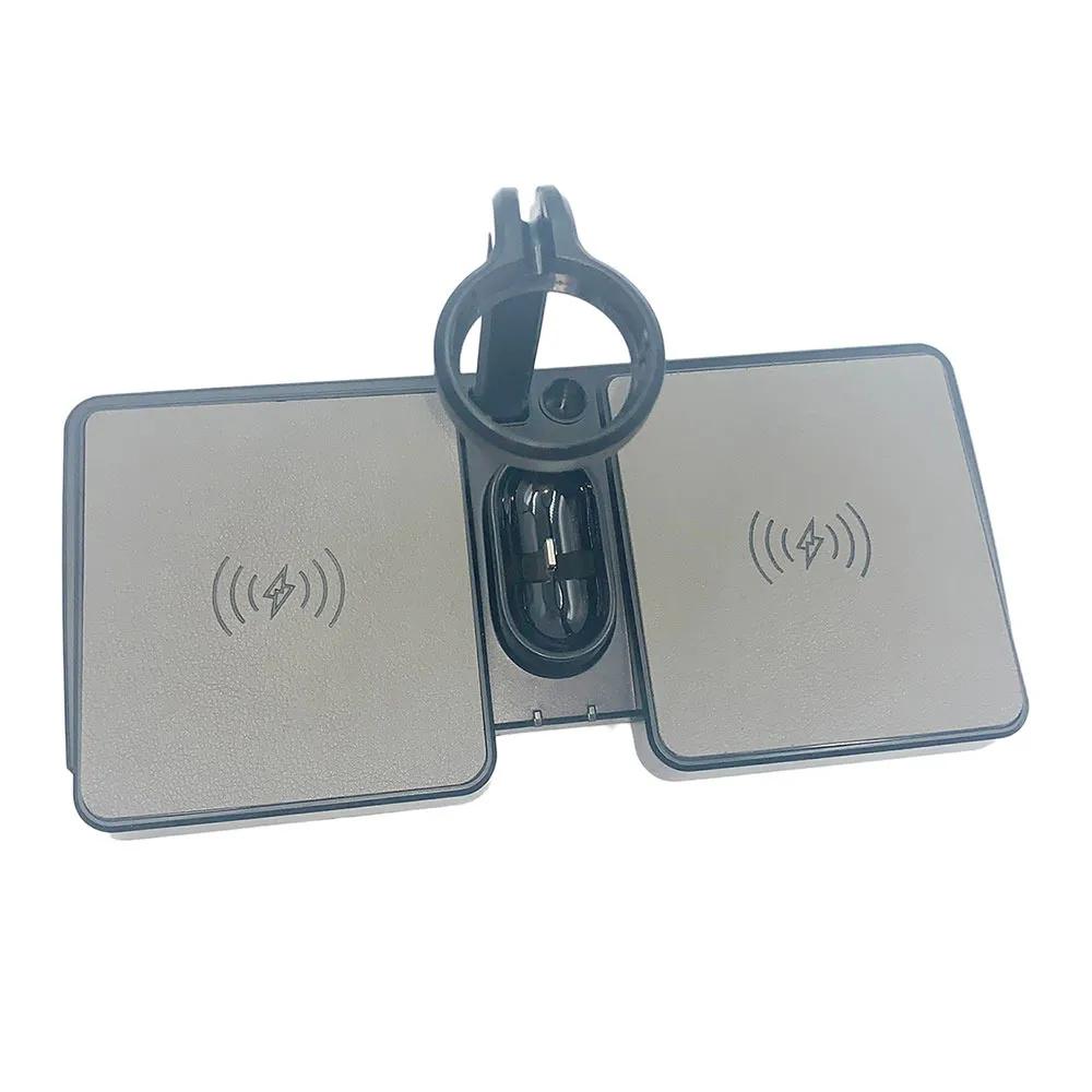 Support de charge sans fil 4 en 1 pour iOS, Android, Apple Watch et AirPods - Argent