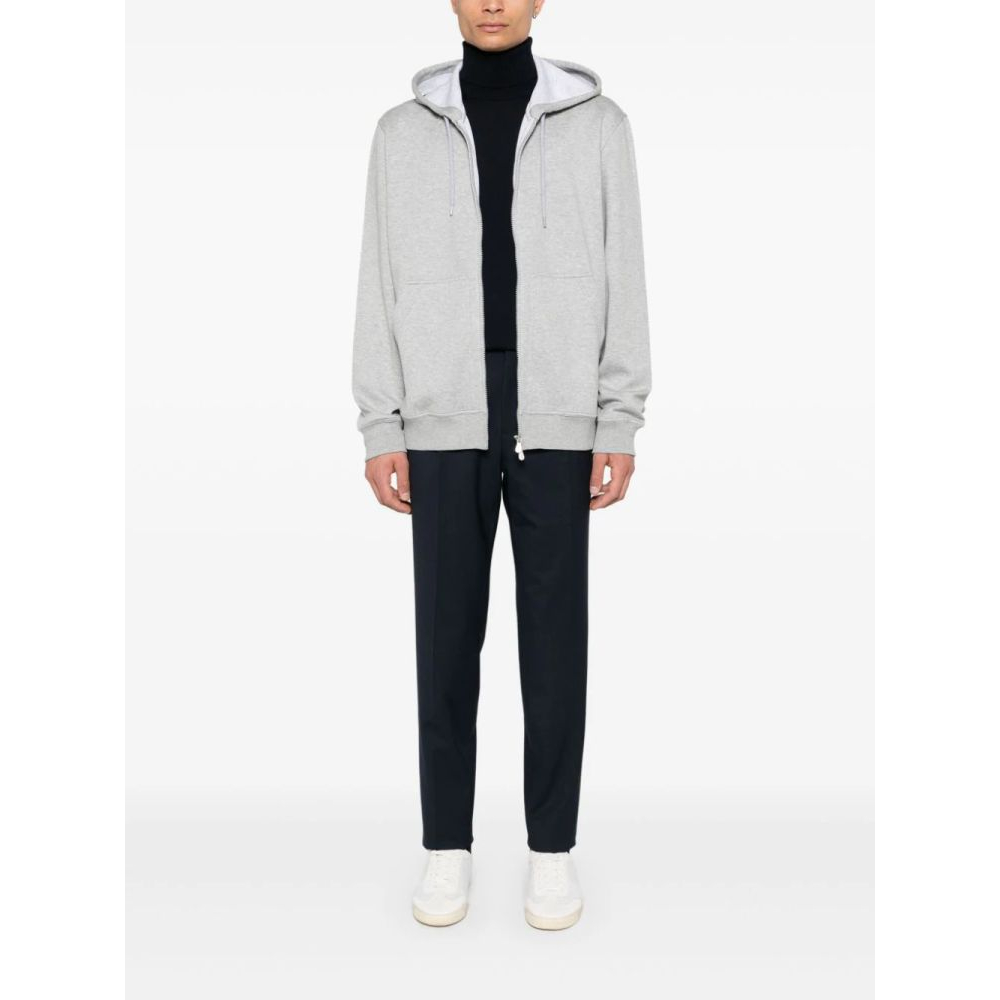 Men's 'Mélange-Effect Zipped' Hoodie