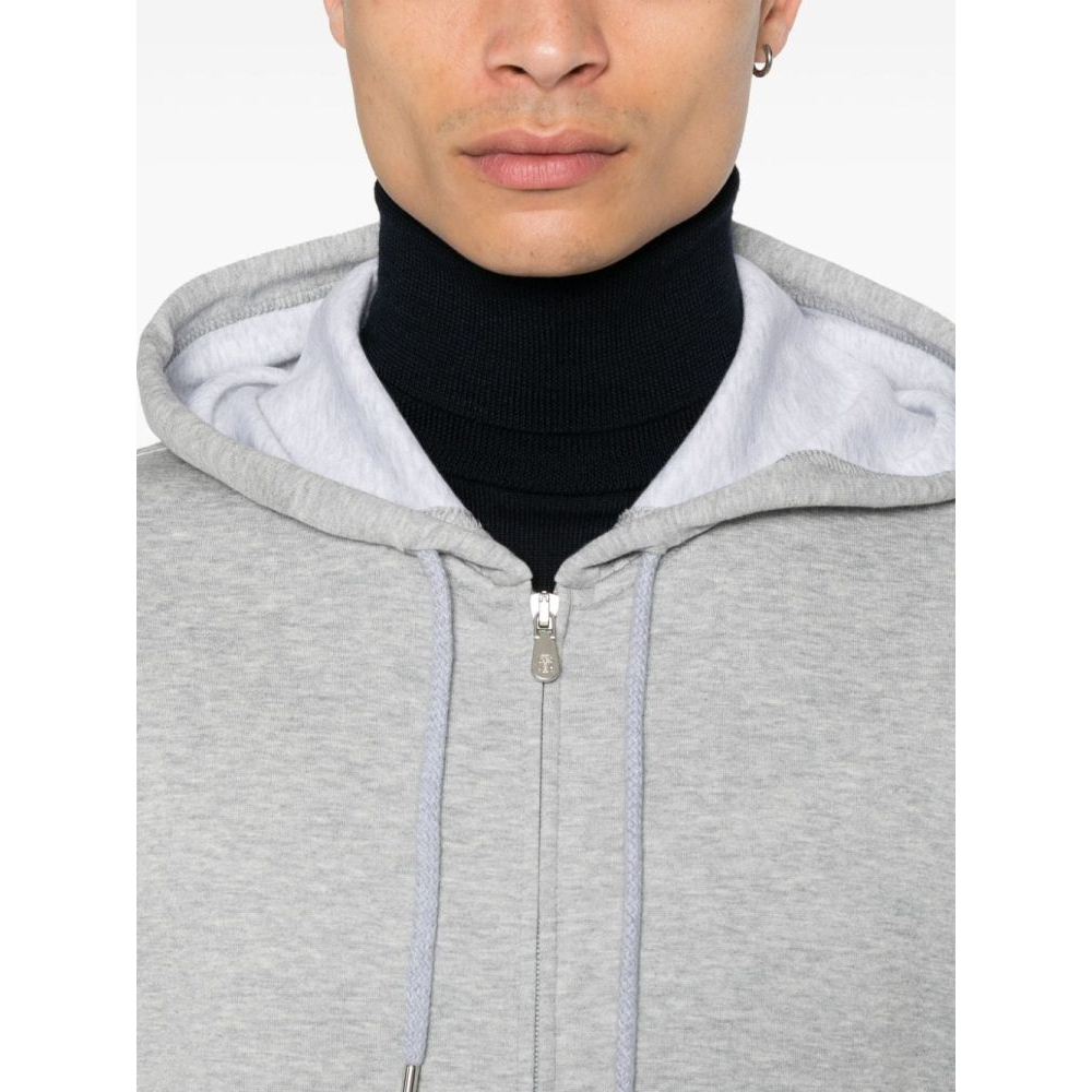 Men's 'Mélange-Effect Zipped' Hoodie