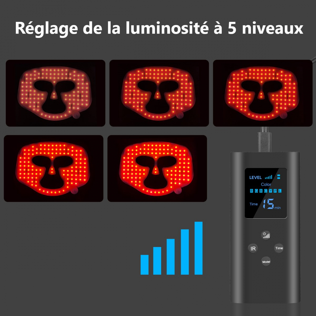 'Luminotherapie 7 Couleurs' Face LED Mask