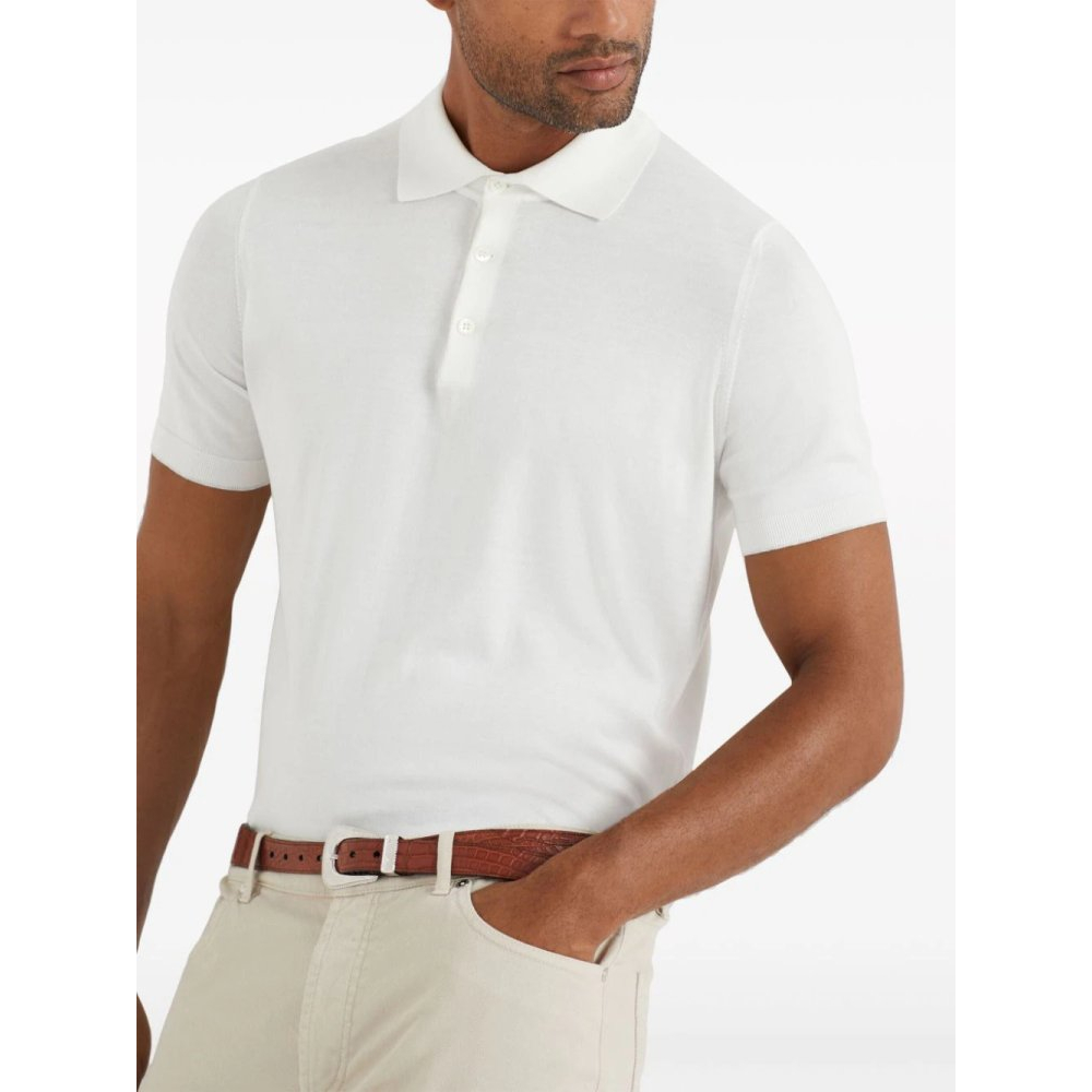 'Plain Button' Polohemd für Herren