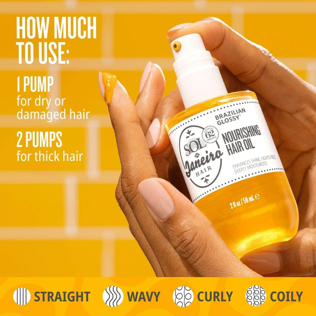 Huile Cheveux 'Brazilian Glossy Nourishing' - 58 ml
