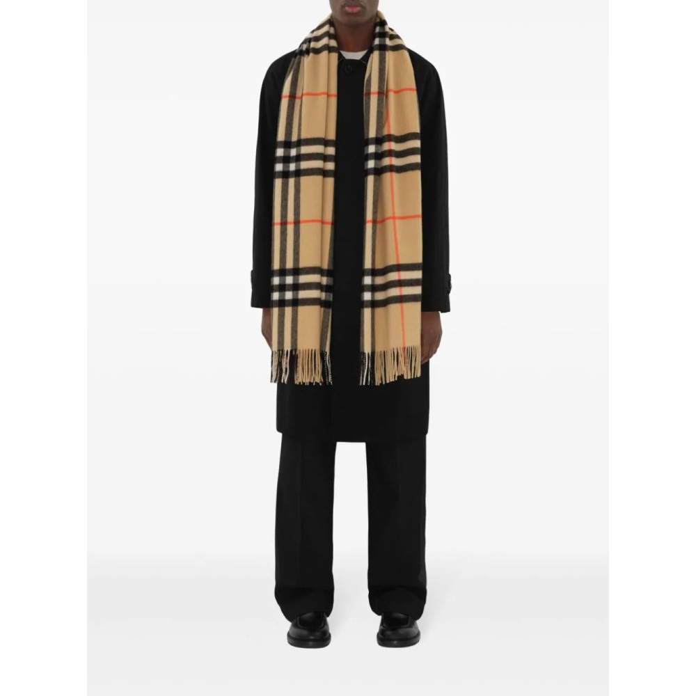 Men's 'Wide Check' Cashmere Scarf