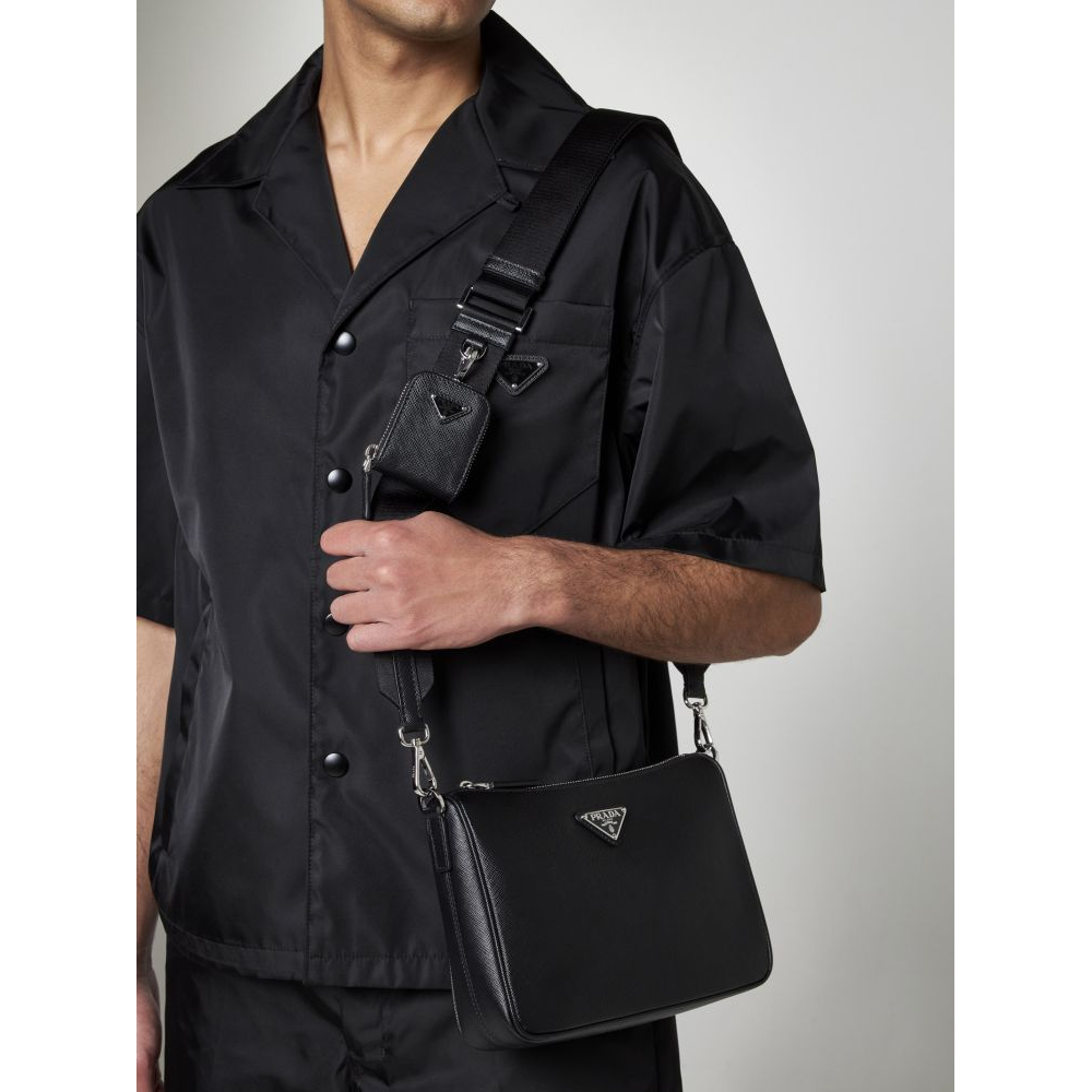 Men's 'Logo-Plaque' Messenger Bag